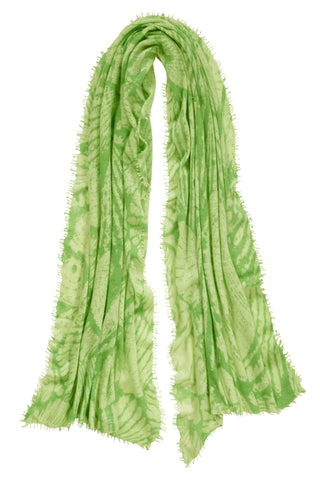 Kaschmirschal Seaside Green – bedruckt, 100 % Cashmere | PURSCHOEN