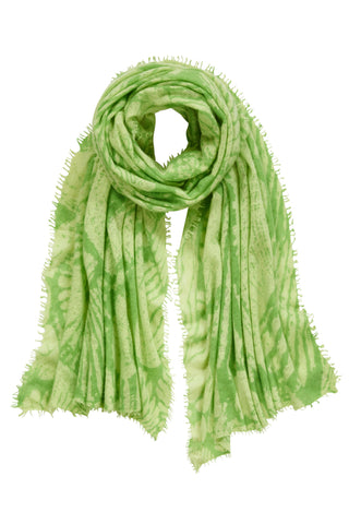 Kaschmirschal Seaside Green – bedruckt, 100 % Cashmere | PURSCHOEN