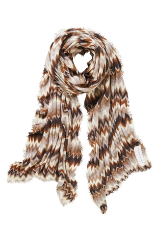 Kaschmirschal Chevron Testa Moro Stone II – bedruckt, 100 % Cashmere | PURSCHOEN