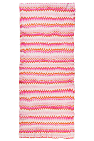 Kaschmirschal Chevron Pink Lavendel – bedruckt, 100 % Cashmere | PURSCHOEN