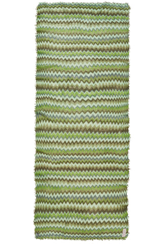 Kaschmirschal Chevron Puder Grün Salbei – bedruckt, 100 % Cashmere | PURSCHOEN