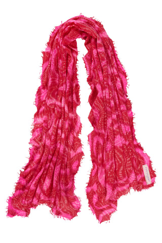 Kaschmirschal Sprinkle Neon Pink Rot – bedruckt, 100 % Cashmere | PURSCHOEN
