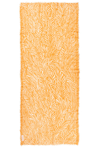 Kaschmirschal Leafgarden Pfirsich Natural – bedruckt, 100 % Cashmere | PURSCHOEN