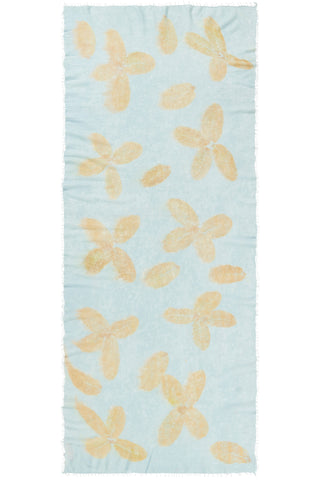 Kaschmirschal Garden of Nepal Bleu – bedruckt, 100 % Cashmere | PURSCHOEN