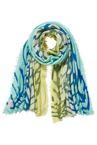 Kaschmirschal Coolgarden Tropical Island – bedruckt, 100 % Cashmere | PURSCHOEN