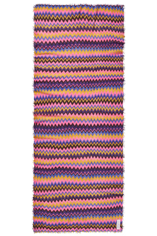 Kaschmirschal Chevron Blackberry Rose – bedruckt, 100 % Cashmere | PURSCHOEN