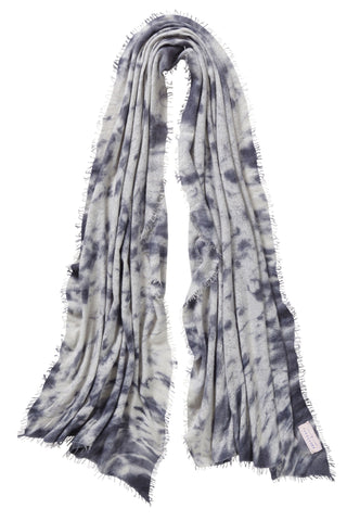 Kaschmirschal Eisregen Aluminium – bedruckt, 100 % Cashmere | PURSCHOEN