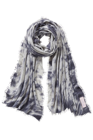 Kaschmirschal Eisregen Aluminium – bedruckt, 100 % Cashmere | PURSCHOEN