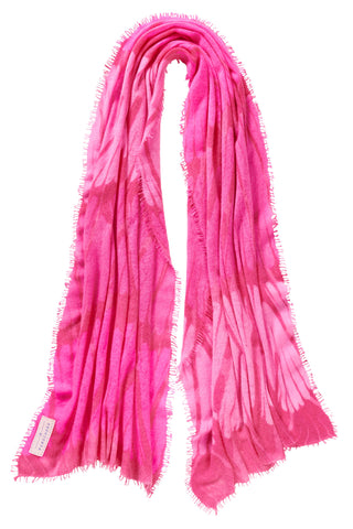 Kaschmirschal Maya Himbeere – bedruckt, 100 % Cashmere | PURSCHOEN