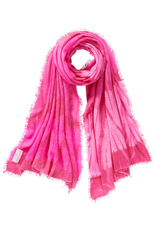 Kaschmirschal Maya Himbeere – bedruckt, 100 % Cashmere | PURSCHOEN