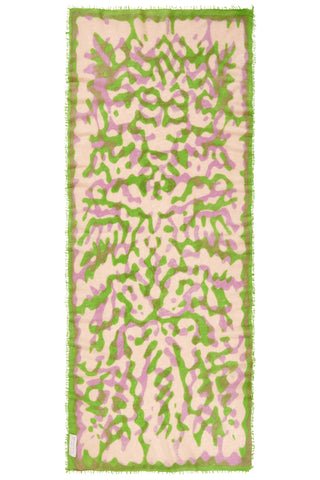 Kaschmirschal Kalahari Flieder Lime – bedruckt, 100 % Cashmere | PURSCHOEN