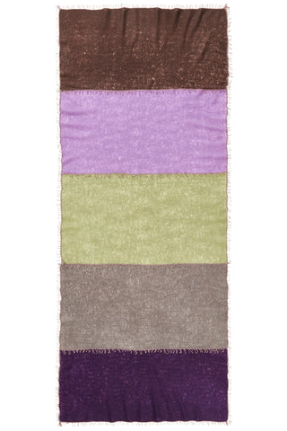 Kaschmirschal Miss Patch Blackberry – Patchwork-Design, 100 % Cashmere | PURSCHOEN