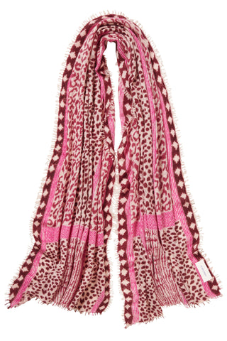 Kaschmirschal Savanne Multi Bordo – bedruckt, 100 % Cashmere | PURSCHOEN