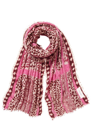 Kaschmirschal Savanne Multi Bordo – bedruckt, 100 % Cashmere | PURSCHOEN