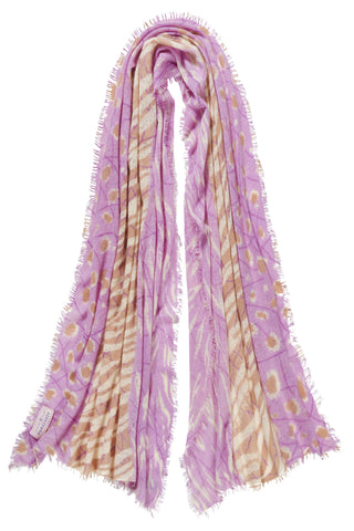 Kaschmirschal Tansania Flieder – bedruckt, 100 % Cashmere | PURSCHOEN