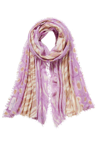 Kaschmirschal Tansania Flieder – bedruckt, 100 % Cashmere | PURSCHOEN