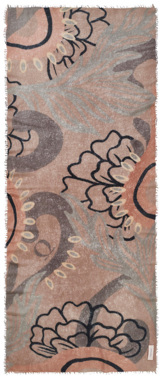 Kaschmirschal Underworld Nougat Spacegrey – bedruckt, 100 % Cashmere | PURSCHOEN