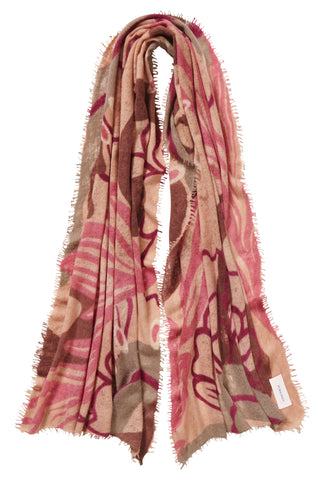 Kaschmirschal Underworld Camel Classic Beere – bedruckt, 100 % Cashmere | PURSCHOEN