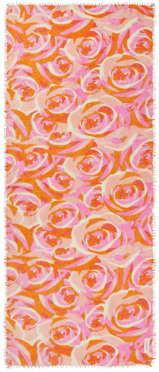 Kaschmirschal Deep Roses Sweetdreams Pfirsich – bedruckt, 100 % Cashmere | PURSCHOEN