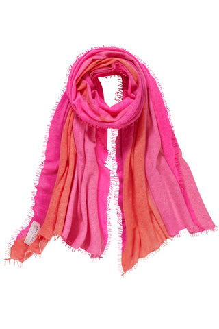 Kaschmirschal Harlequin Neon Pink Hummer – Patchwork-Design, 100 % Cashmere | PURSCHOEN