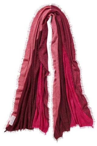 Kaschmirschal Harlequin Bordo Fuchsia – Patchwork-Design, 100 % Cashmere | PURSCHOEN