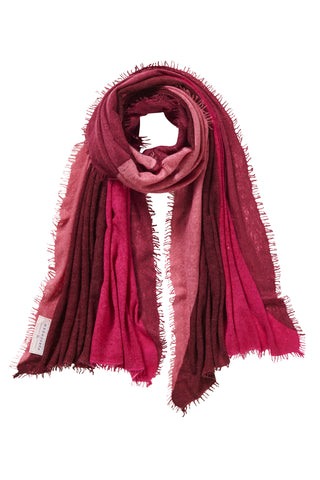 Kaschmirschal Harlequin Bordo Fuchsia – Patchwork-Design, 100 % Cashmere | PURSCHOEN