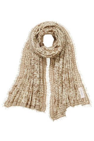 Kaschmirschal Kaleidoskop Natural Kiesel – bedruckt, 100 % Cashmere | PURSCHOEN