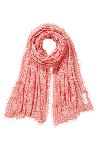 Kaschmirschal Kaleidoskop Hell Rose Hummer Schal – bedruckt, 100 % Cashmere | PURSCHOEN