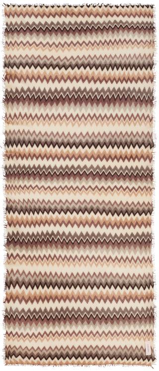 Kaschmirschal Chevron Coffee Spacegrey – bedruckt, 100 % Cashmere | PURSCHOEN
