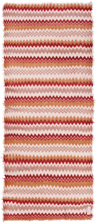 Kaschmirschal Chevron Camel Red – bedruckt, 100 % Cashmere | PURSCHOEN