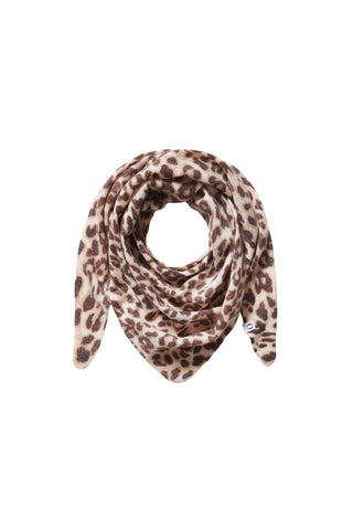 Dreieckstuch aus Kaschmir Leo Beige Schoko – modisches Halstuch | PURSCHOEN