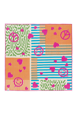 Nickituch Peace of Heart Multi 1 – edles Halstuch & Bandana | PURSCHOEN