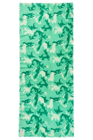 Kaschmirschal Camo Green Ice – bedruckt, 100 % Cashmere | PURSCHOEN