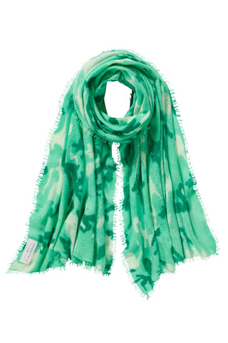 Kaschmirschal Camo Green Ice – bedruckt, 100 % Cashmere | PURSCHOEN