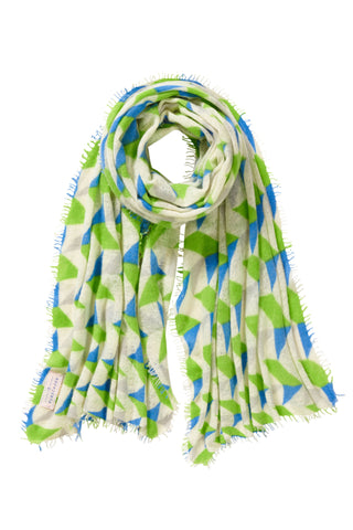 Kaschmirschal Calypso Lime – bedruckt, 100 % Cashmere | PURSCHOEN