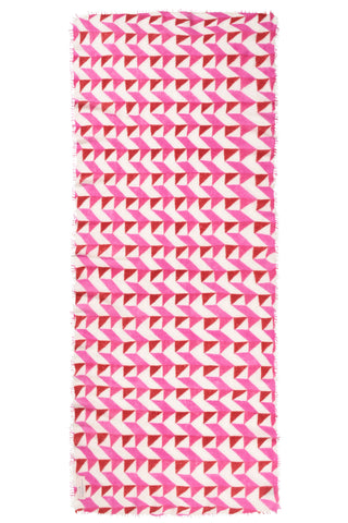 Kaschmirschal Calypso Pink – bedruckt, 100 % Cashmere | PURSCHOEN