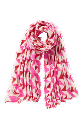 Kaschmirschal Calypso Pink – bedruckt, 100 % Cashmere | PURSCHOEN