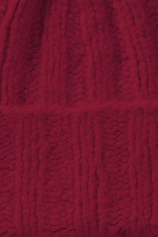 Chunky Knit Kaschmir Beanie Emilia Red II