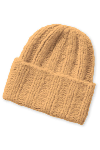 Chunky Knit Kaschmir Beanie Emilia Haselnuss