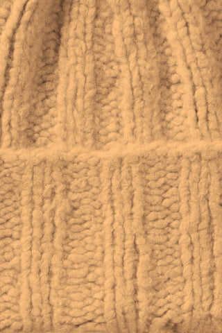 Chunky Knit Kaschmir Beanie Emilia Haselnuss
