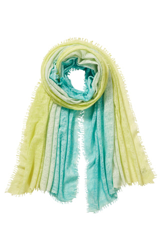 Kaschmirschal Ombre Tropical Island – Ombré-Farbverlauf, 100 % Cashmere | PURSCHOEN
