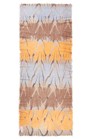 Kaschmirschal Maya Pfirsich – bedruckt, 100 % Cashmere | PURSCHOEN