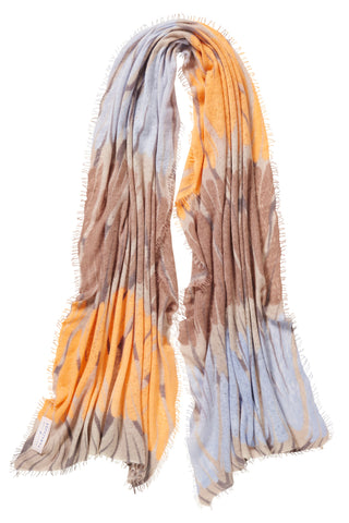 Kaschmirschal Maya Pfirsich – bedruckt, 100 % Cashmere | PURSCHOEN