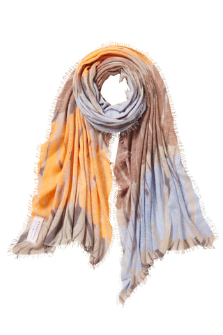 Kaschmirschal Maya Pfirsich – bedruckt, 100 % Cashmere | PURSCHOEN