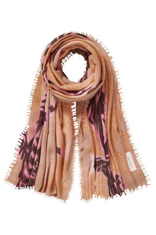 Kaschmirschal Bengal Tiger Flieder – bedruckt, 100 % Cashmere | PURSCHOEN