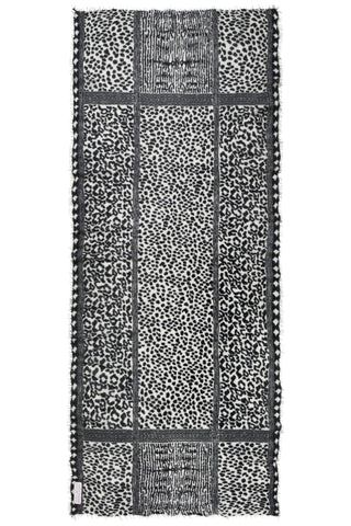 Kaschmirschal Savanne Black – bedruckt, 100 % Cashmere | PURSCHOEN
