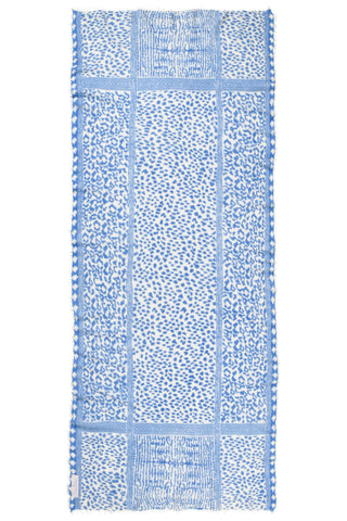 Kaschmirschal Savanne Skyblue – bedruckt, 100 % Cashmere | PURSCHOEN