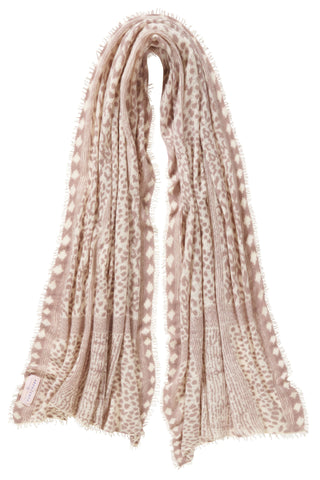Kaschmirschal Savanne Nougat – bedruckt, 100 % Cashmere | PURSCHOEN