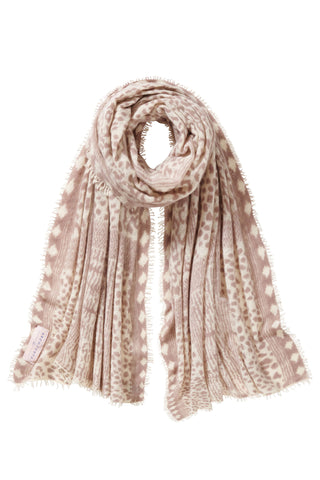 Kaschmirschal Savanne Nougat – bedruckt, 100 % Cashmere | PURSCHOEN