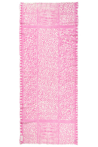 Kaschmirschal Savanne Puder Pink – bedruckt, 100 % Cashmere | PURSCHOEN